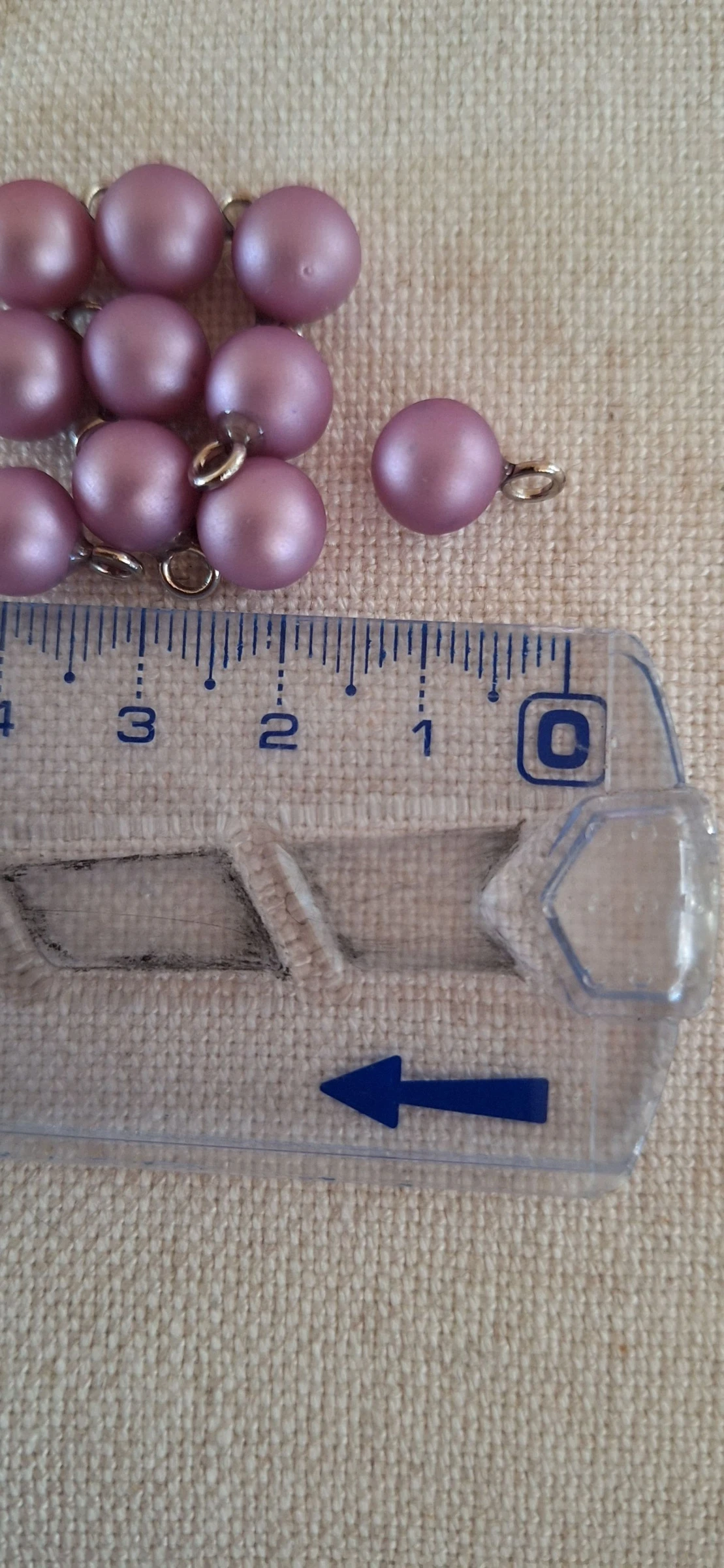 10 boutons 7 mm à coudre imitation perles de culture lilas – photo 3